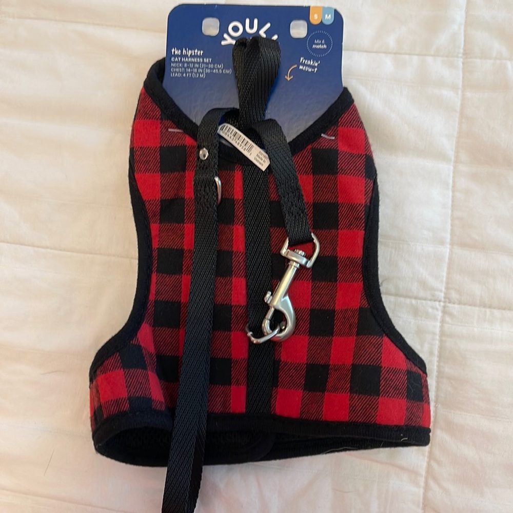Youly Cat Harness Set - 14”-18” girth.  S/M